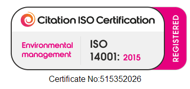 Citation ISO Certification: ISO 14001:2015 registered, certificate 515352026